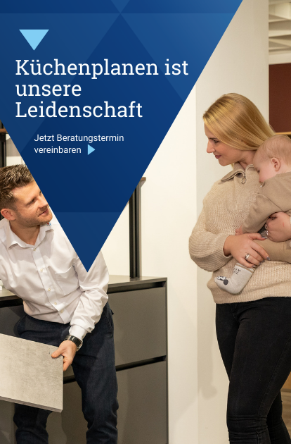 Küchenplanen ist unsere Leidenschaft - Mit viel Freude, Spaß und Erfahrung – von der Idee bis zur fertigen Küche. Jetzt Beratungstermin vereinbaren>