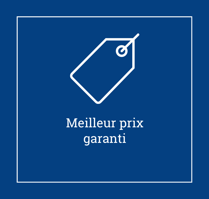 Chez nous, vous êtes assuré de bénéficier du meilleur prix. En savoir plus sur notre garantie du meilleur prix >